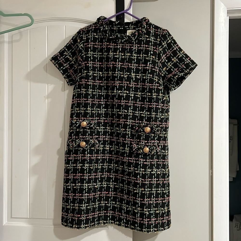 Tuckernuck Holly Tinsel Tweed short sleeve Jackie dress